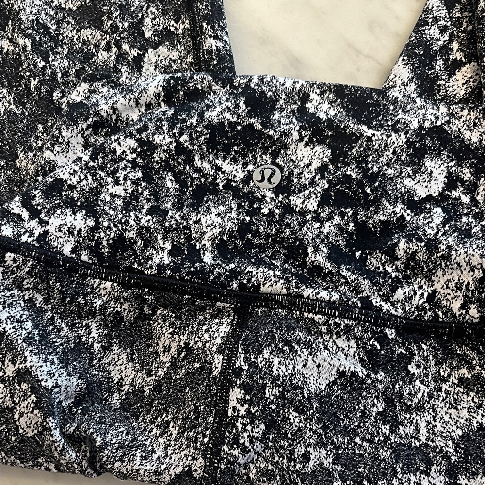 Lululemon Athletica Black and White Textured Leggings